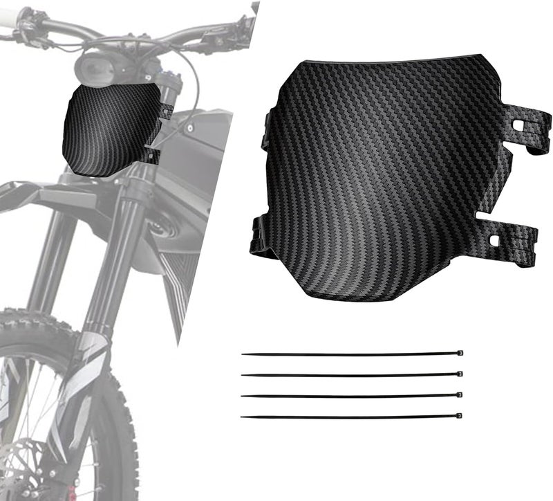 BAOUFF Front Number Plate for Ebike,8.78″*6.69″ Plate Replacement for Ridstar Q20/Tutti Soleil 01/Surron Light Bee/Talaria Sting MX3 MX4 MX5/E Ride Pro/Super 73/X160/X260 - Imitation Carbon Fiber - Image 1